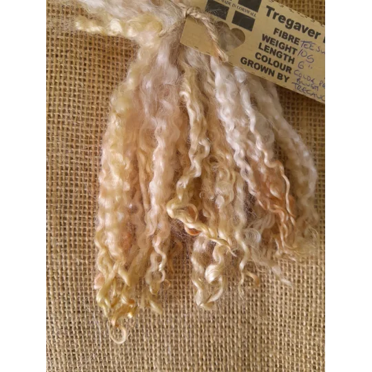 Hand dyed teeswater wool , hand dyed curly wool locks, gold felting wool, peach felting wool for felters, felting, doll makers, doll hair, and other fibre arts