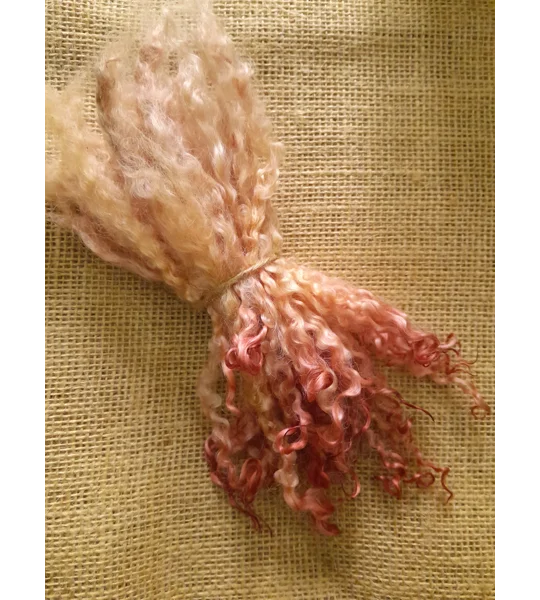 Hand dyed rare breed wool , hand dyed curly wool locks,teeswater locks, white faced datmoor locks carded blue faced leicester wool, felting wool for felters, felting, doll makers, doll hair, and other fibre arts