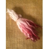 Red pink dip dip wavy white faced dartmoor wool locks, 7g
