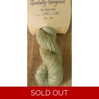Goatally Gorgeous Pure Mohair Yarn in Hand Dyed in Lovely Lime Green (v)