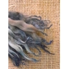 Landscape frosts - brown blue and silver wavy white faced dartmoor wool locks, 7g