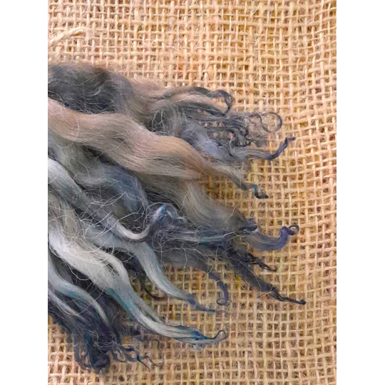 wool locks, curly wool locks, hand dyed locks, doll hair, felting, needle felting