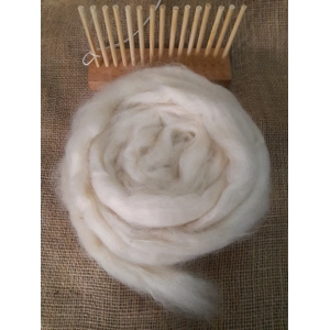Bulk Undyed Carded Mohair 100g for peg loom weaving and more