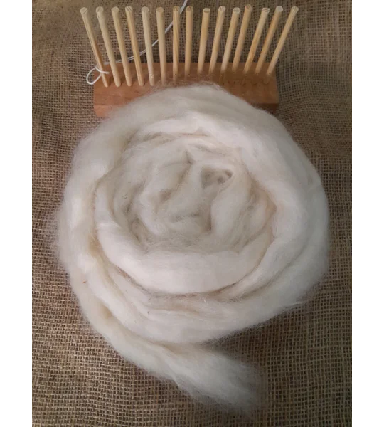 Bulk Undyed Carded Mohair 100g for peg loom weaving and more