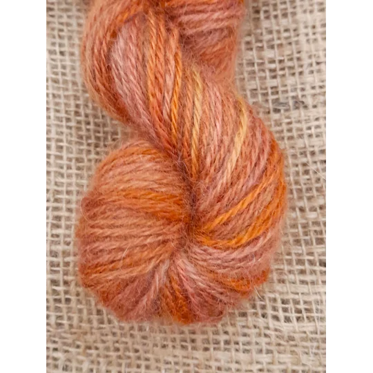 Goatally Gorgeous Pure Mohair Yarn in Hand Dyed in Autumn Dream (v) orange/brown/gold