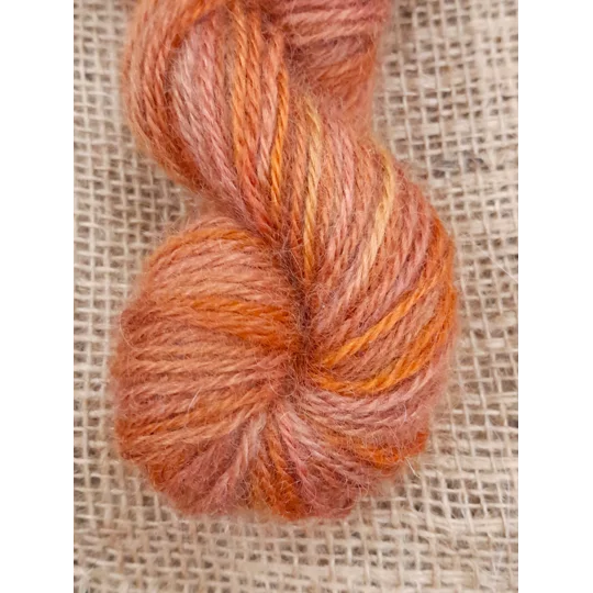 Goatally Gorgeous Pure Mohair Yarn in Hand Dyed in Autumn Dream (v) orange/brown/gold