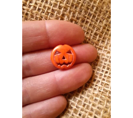 miniature stone pumpkin bead