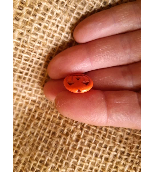 miniature stone pumpkin bead
