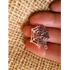 miniature metal spider web bead
