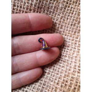 miniature  metal rainbow colour witches or wizard hat