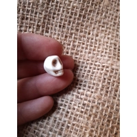 miniature  stone skull bead