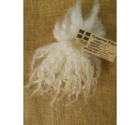 natural undyed Valais Blacknose wool locks, 10g, curly wool