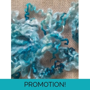 teal aqua teeswater wool and locks 10g