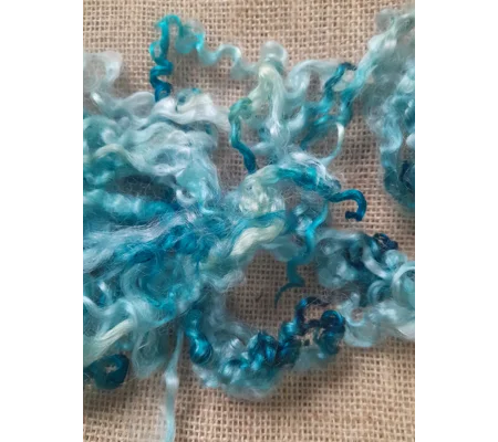 teal aqua teeswater wool and locks 10g