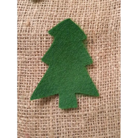 Dark Green Christmas Tree Pure Wool Felt Shape