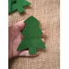 Dark Green Christmas Tree Pure Wool Felt Shape