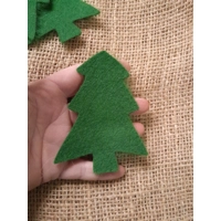 Dark Green Christmas Tree Pure Wool Felt Shape