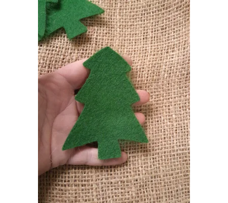 Dark Green Christmas Tree Pure Wool Felt Shape