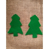 Mid Green Christmas tree Pure Wool Felt Shape