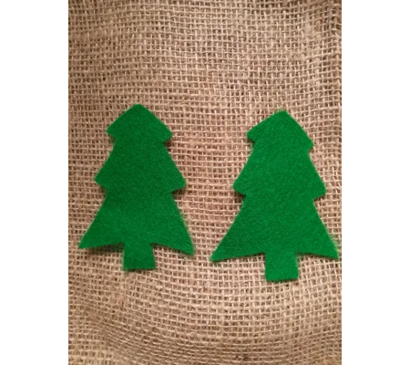 Mid Green Christmas tree Pure Wool Felt Shape