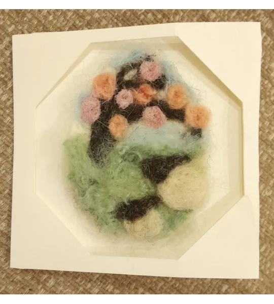 felted card, Easter crafts, Easter cards, needle felted card