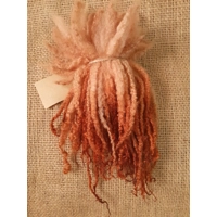 Ginger  Blue Faced Leicester wool locks 10g