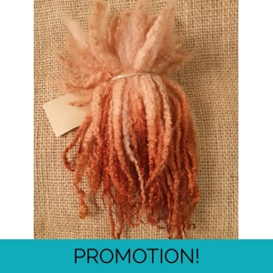 Ginger  Blue Faced Leicester wool locks 10g