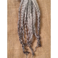 Silver / Grey  Masham Curly wool Locks, approx  8-12