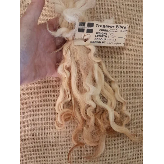 honey blonde locks, wool locks, doll hair locks, curly wool locks, curly wool