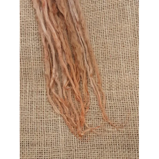 Suri Alpaca locks, 10g, strawberry blonde mix, 9-12" locks, hand dyed, washed. 10g