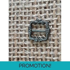 Mini Metal buckle, 7 mm, black, silver or gold colour