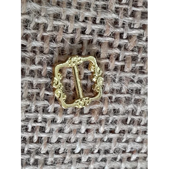 Mini Metal buckle, 7 mm, black, silver or gold colour