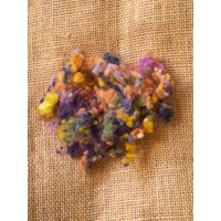 Wool Nepps - tiny balls of wool - hand dyed in rainbow mixed tones