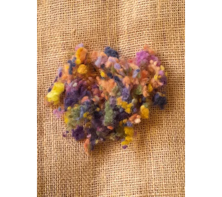 Wool Nepps - tiny balls of wool - hand dyed in rainbow mixed tones