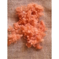 Wool Nepps - tiny balls of wool - hand dyed in orange mixed tones
