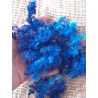 Wool Nepps - tiny balls of wool - hand dyed in blue tones