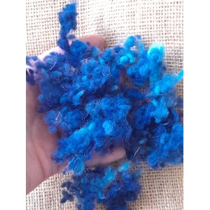 Wool Nepps - tiny balls of wool - hand dyed in blue tones