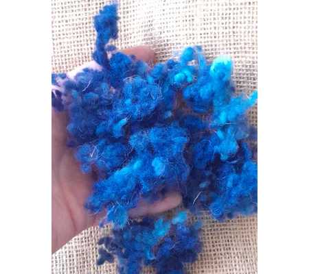Wool Nepps - tiny balls of wool - hand dyed in blue tones