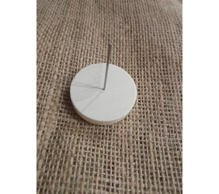 Wood stand for felted miniatures, single pin