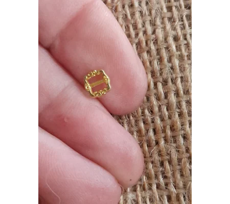 Mini Metal buckle gold colour, 3.5mm