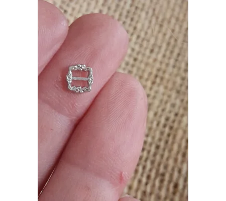 Mini Metal buckle silver colour, 3.5mm