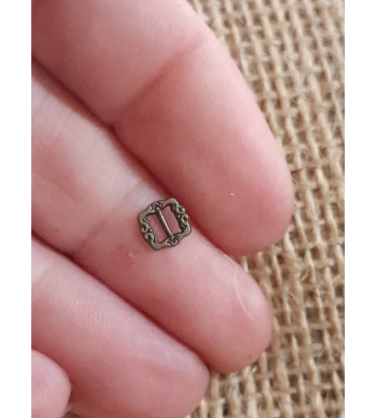 Mini Metal buckle black colour, 3.5mm