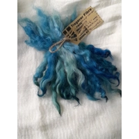 Marine / Ocean blue green dip Devon and Cornwall Longwool, wool locks10g