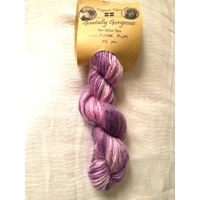 Goatally Gorgeous Pure Mohair Yarn,  Hand Dyed in sugar plum - purple and pinks (v)