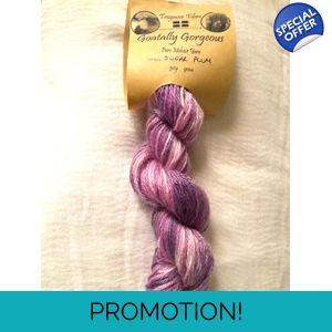 hand dyed yarn, mohair yarn, non synthetic yarn, pink yarn, purple yarn.