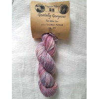 Goatally Gorgeous Pure Mohair Yarn,  Hand Dyed in sugar almonds- purple pink blue creams (v)