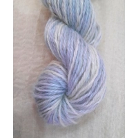 Goatally Gorgeous Pure Mohair Yarn,  Hand Dyed in baby blue and natural  (v)