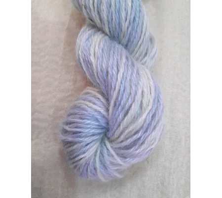 Goatally Gorgeous Pure Mohair Yarn, Hand Dyed in baby blue and natural (v)