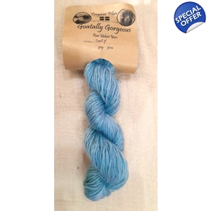 blue yarn, pale blue yarn, light blue yarn, hand dyed yarn, non synthetic yarn, mohair yarn