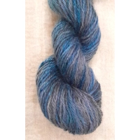 Goatally Gorgeous Pure Mohair Yarn,  Hand Dyed in blue and dark grey (v)